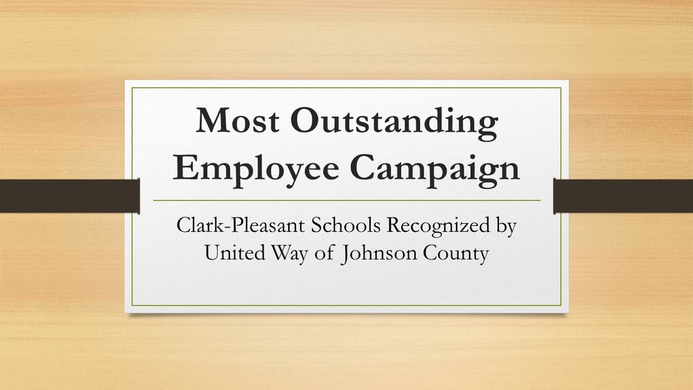 Clark-Pleasant Wins United Way Award